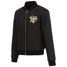 Officially Licensed NHL Penguins Ladies Fleece & Nylon Jacket