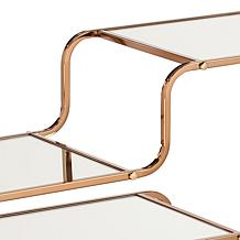 Oliana Art Deco Mirrored Bar Cart