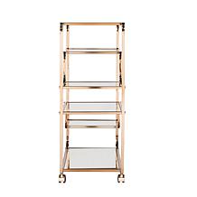 Oliana Art Deco Mirrored Bar Cart