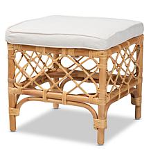 Orchard Natural Rattan Ottoman 18.5" W x 18.5" D x 18.25" H