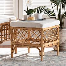 Orchard Natural Rattan Ottoman 18.5" W x 18.5" D x 18.25" H
