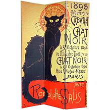Oriental Furniture 2-Sided Chat Noir 3-Panel Divider