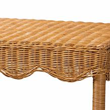 Oteria Rustic Rattan Console Table 49.2" W x 20.1" D x 31.5" H