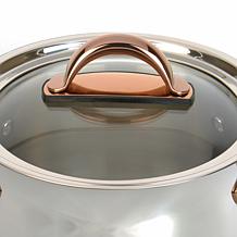 Ouro Gold 18/10 Stainless Steel 9.5" Stockpot with Glass Lid 8.1qt.
