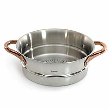 Ouro Gold 3pc 18/10 SS Steamer Set, SS Lids, Rose Gold Handles