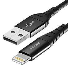 Overtime Apple MFi-Certified 6' Braided Lightning to USB Cable 2-pack