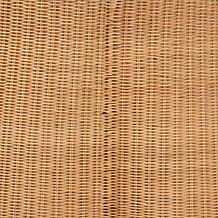 Palm Coffee Table with Woven Rattan and Metal Frame, 39.75" W