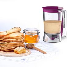 Pancake Batter Dispenser with Measuring Label - No Drip Dispenser