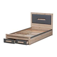 Pandora Two-Tone 2-Drawer Twin Size Storage Platform Bed