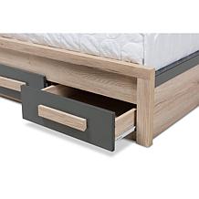 Pandora Two-Tone 2-Drawer Twin Size Storage Platform Bed