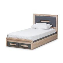 Pandora Two-Tone 2-Drawer Twin Size Storage Platform Bed