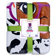 Pardon My Fro Geek 50" x 60" Fleece to Sherpa Throw