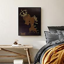 Pardon My Fro King & Queen 16" x 20" Framed Printed Canvas