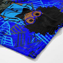 Pardon My Fro Oliver 50" x 60" Fleece to Sherpa Throw