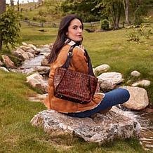 Patricia Nash Billings Croco-Embossed Leather Shopper Tote