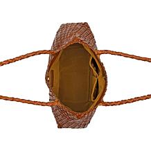 Patricia Nash Cheri Woven Leather Satchel Handbag