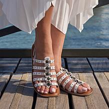 Patricia Nash Erba Floral Caged Leather Sandal