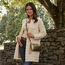 Patricia Nash Laurina Leather Crossbody with Wristlet Strap