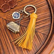 Patricia Nash Leather Tassel Key Fob