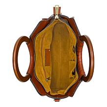 Patricia Nash Lyon Tooled Leather Satchel Crossbody