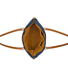 Patricia Nash Nadine Stonewashed Denim Satchel Handbag