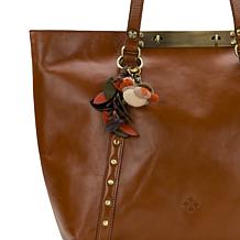 Patricia Nash Small Wool Bird & Leather Leaves Bag Charm