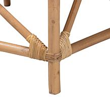 Patsy Boho-Style Rattan Armchair with Plush Cushions