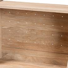 Pavone Mid-Century Kitchen Cabinet with Rattan Accents