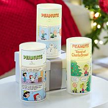 Peanuts 6" Comic Strip LED Hurricanes 3-Piece Set