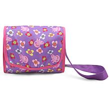 Peppa Pig Doll Deluxe Pram & Bag - Purple, Pink, Flowers