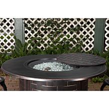 Perissa Woven Round Aluminum LPG Fire Pit