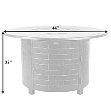 Perissa Woven Round Aluminum LPG Fire Pit