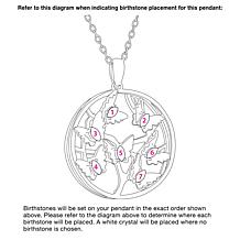 Personalized 3D Butterflies Simulated Birthstone Necklace