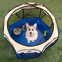 Pet Adobe Portable Pop-Up Pet Playpen - Blue (31.5")