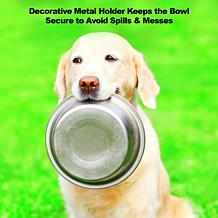 Pet Adobe Stainless Steel Elevated Pet Bowls - Stainless Steel
