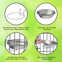 Pet Adobe Stainless Steel Hanging Bowls - Set of 2