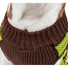 Pet Life Fashion Weaved Designer Ribbed Turtle Neck Dog Sweater