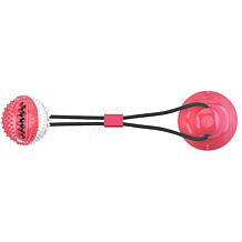 Pet Life Grip N Play Treat Dispensing Ball-Shaped Suction Cup Dog Toy