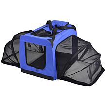 Pet Life Large Soft Folding Collapsible Expandable Pet Dog Crate