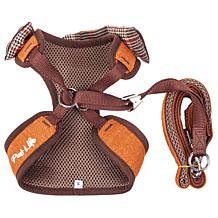 Pet Life Mesh 2-in-1 Adjustable Dog Harness-Leash with Bow Tie