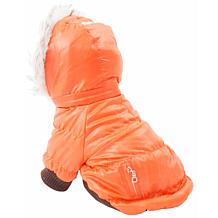 Pet Life Metallic Fashion Dog Parka Coat with Removable Hood