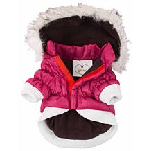 Pet Life Metallic Fashion Dog Parka Coat with Removable Hood