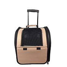 Pet Life Wheeled Travel Pet Carrier with Telescoping Handle