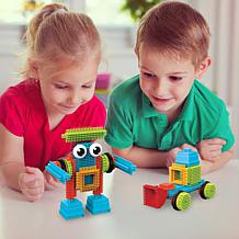 PicassoTiles 41pc Hedgehog Bristle Lock Building Blocks w/ Idea Book