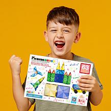 PicassoTiles 63-Piece Magnetic Building Block Set with Car Truck