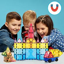 PicassoTiles 63-Piece Magnetic Building Block Set with Car Truck