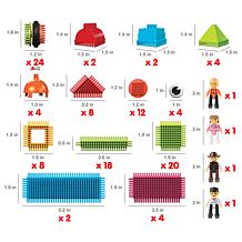 PicassoTiles PTB116 Bristle Shape Blocks 116pc Building Set