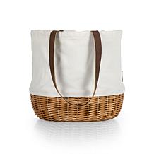 Picnic Time Coronado Basket Tote - Beige Canvas