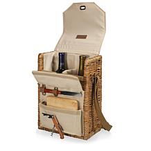 Picnic Time Corsica Wine Basket - Beige Canvas