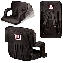 Picnic Time Ventura Folding Stadium Chair-NY. Giants